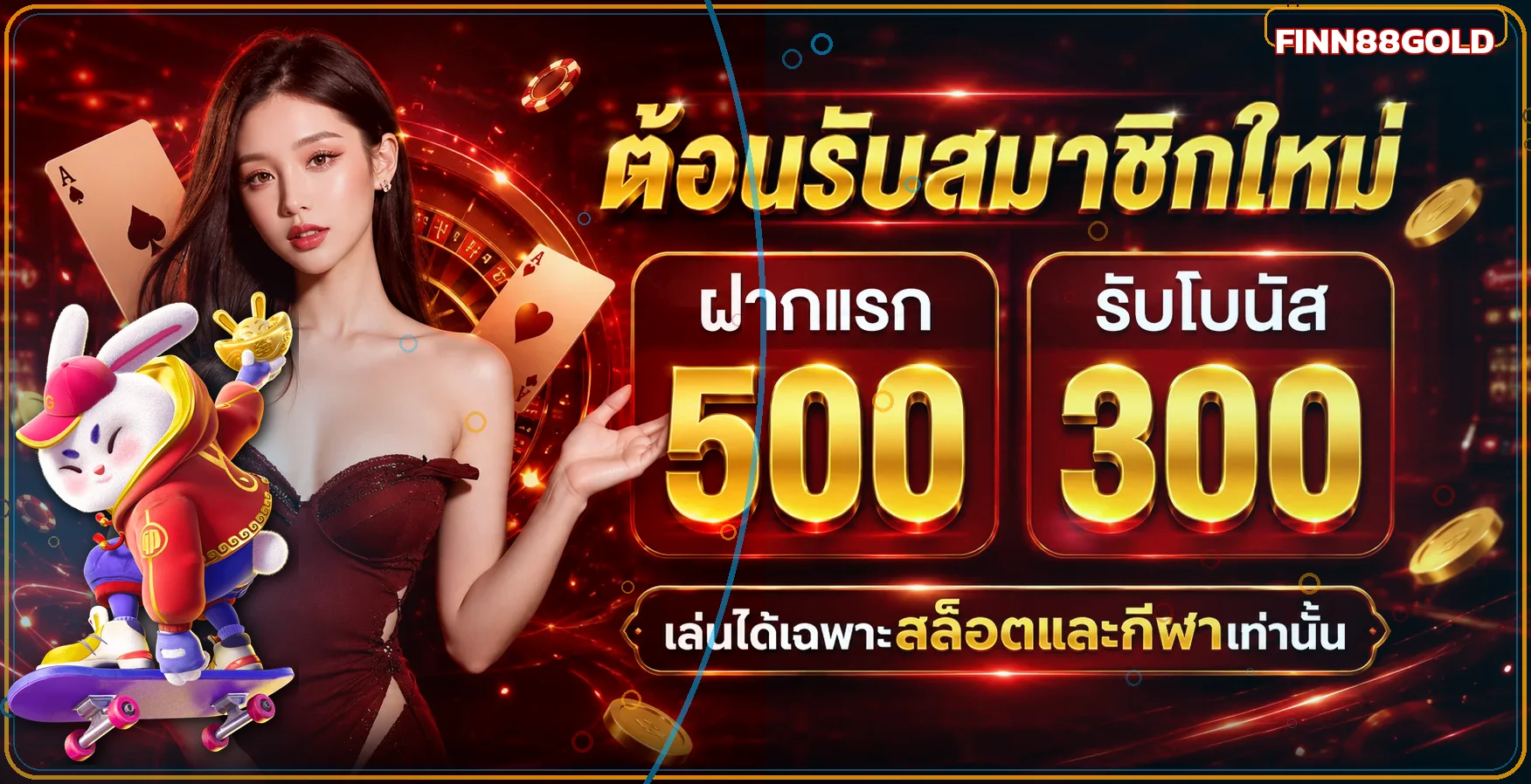 แบนเนอร์ต้อนรับสมาชิกใหม่และวิธีสมัคร FINN88GOLD
